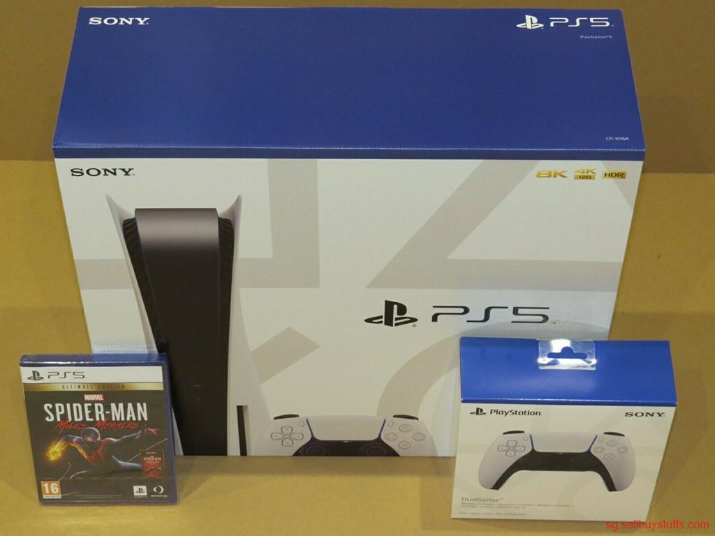 second hand/new: SONY PLAYSTATION 5 DISC VERSION BUNDLE W/ EXTRA CONTROLLER & SPIDERMAN GAME