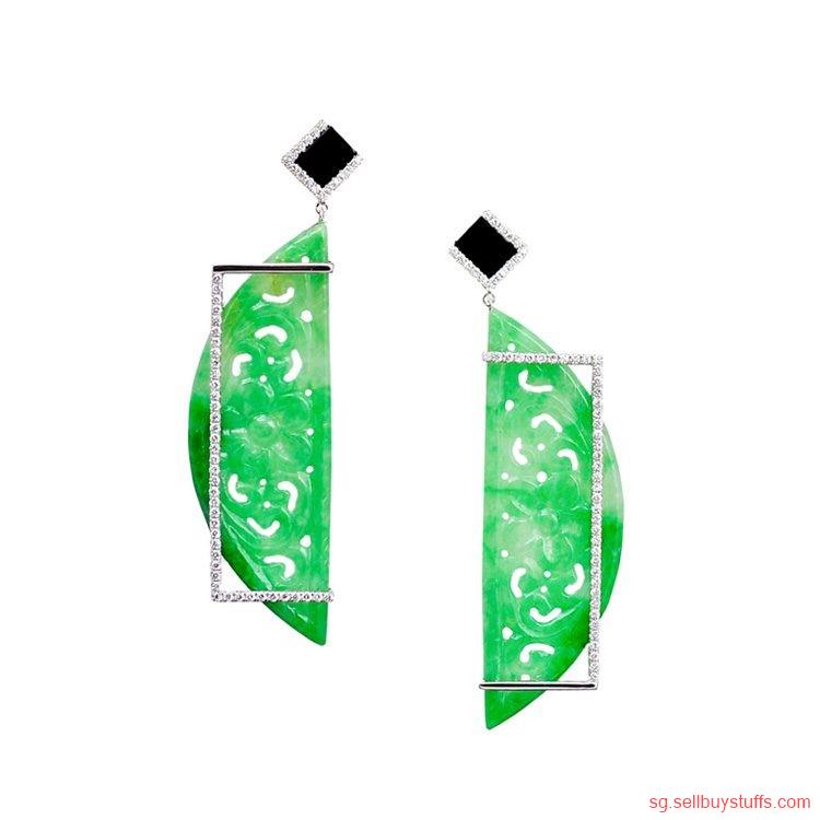 second hand/new: Luna Luna Green Jade and Diamond Earrings